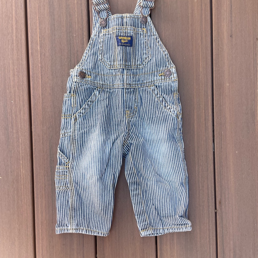 Striped Denim Overalls for Kids